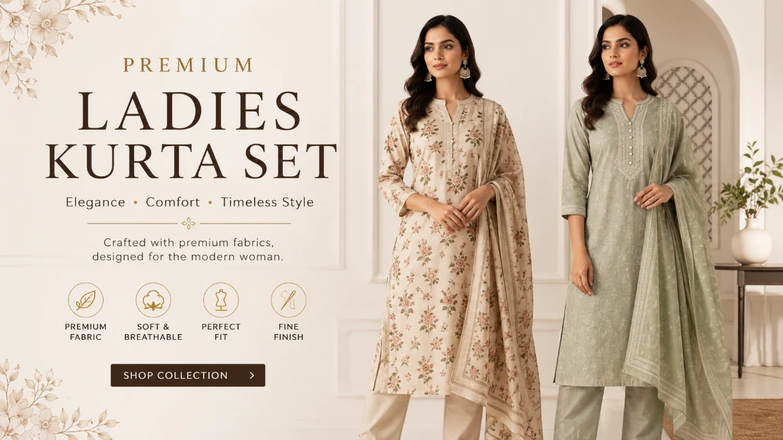 Jaipur Printed Kurti with Double Layered Bottom
